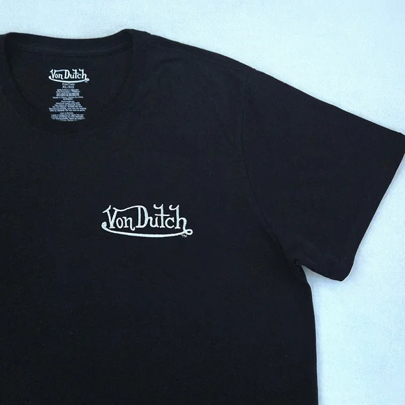 Von Dutch Black🖤 Graphic Tee👕 with White Logo - NWT - Picture 8 of 14